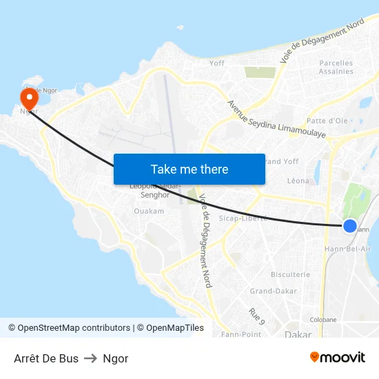 Arrêt De Bus to Ngor map