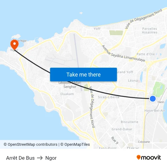 Arrêt De Bus to Ngor map