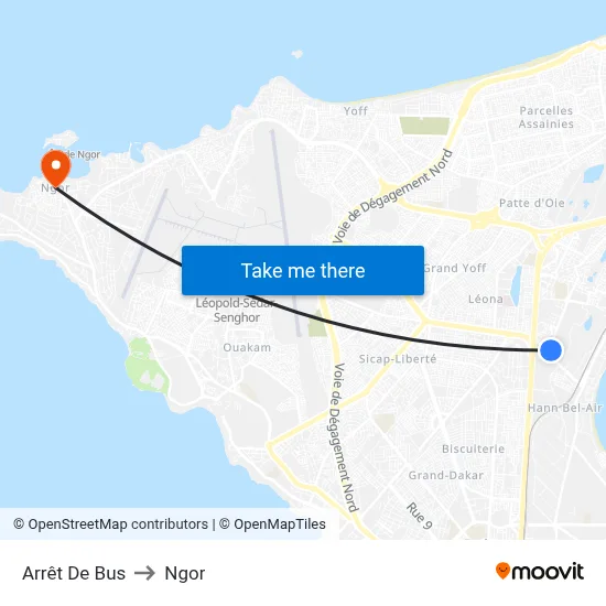 Arrêt De Bus to Ngor map