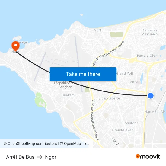 Arrêt De Bus to Ngor map
