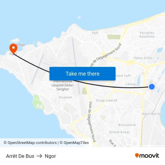 Arrêt De Bus to Ngor map