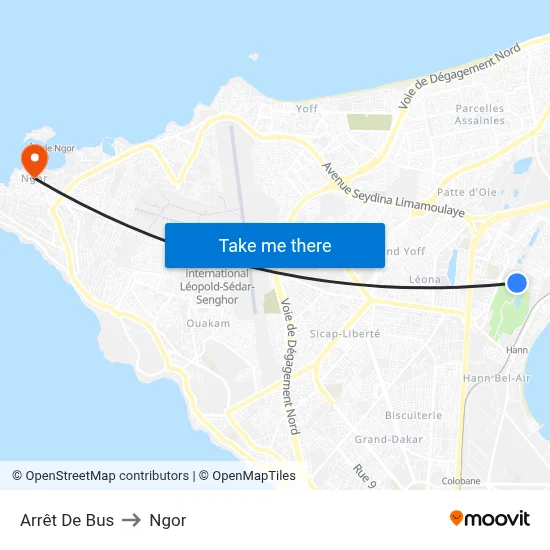 Arrêt De Bus to Ngor map
