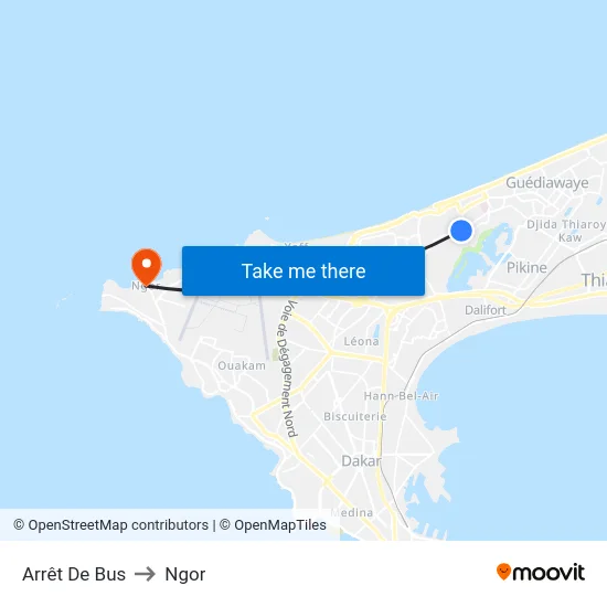 Arrêt De Bus to Ngor map