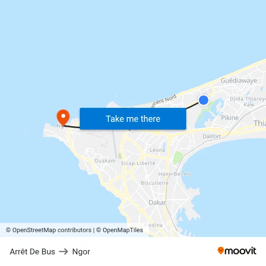 Arrêt De Bus to Ngor map
