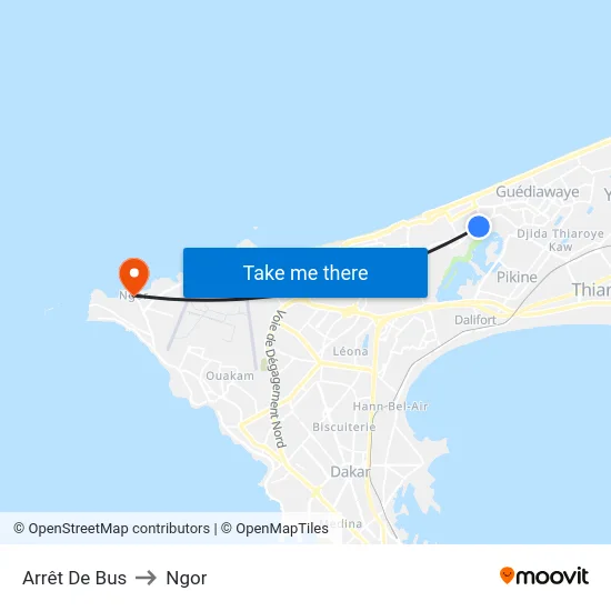 Arrêt De Bus to Ngor map