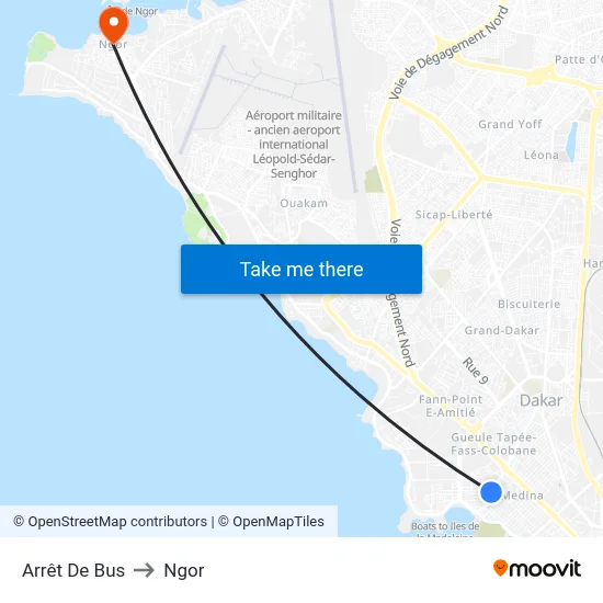 Arrêt De Bus to Ngor map