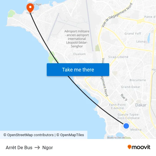 Arrêt De Bus to Ngor map