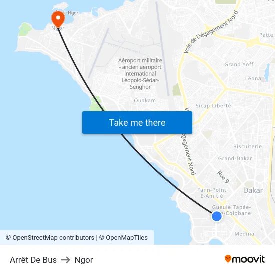 Arrêt De Bus to Ngor map