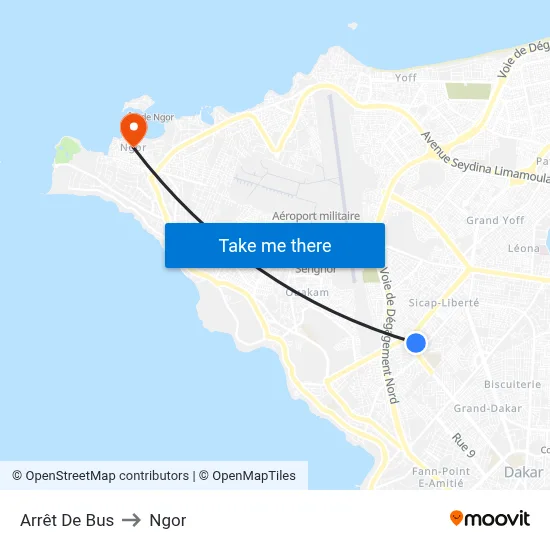 Arrêt De Bus to Ngor map