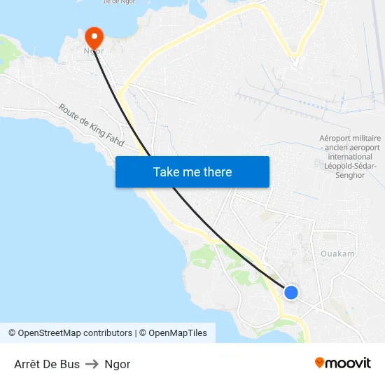 Arrêt De Bus to Ngor map