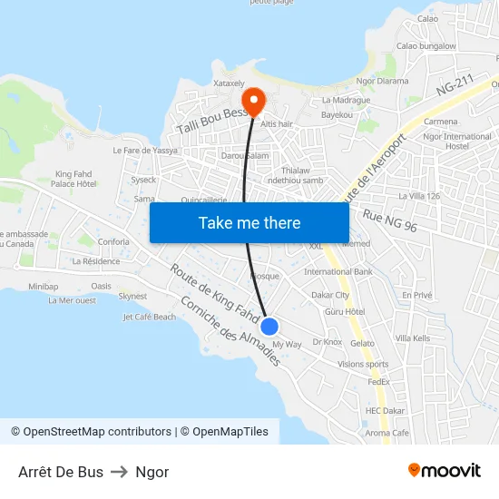 Arrêt De Bus to Ngor map