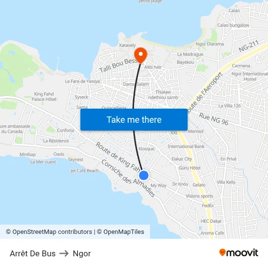 Arrêt De Bus to Ngor map