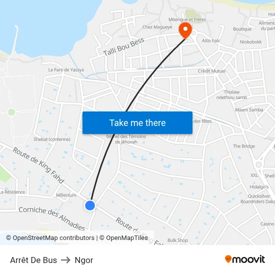 Arrêt De Bus to Ngor map