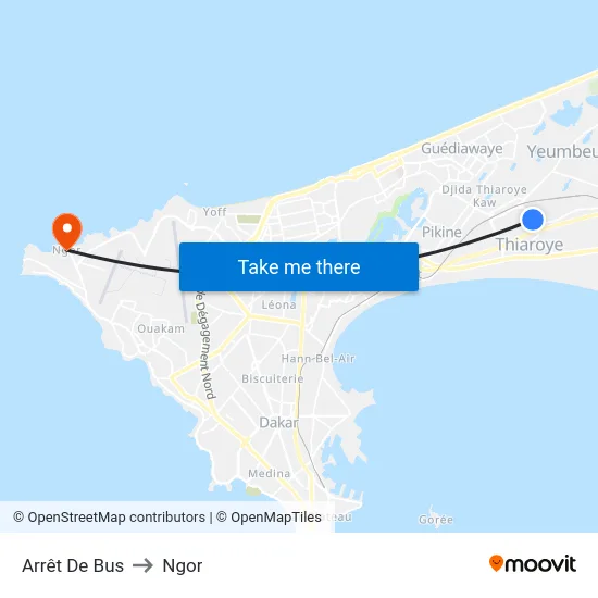 Arrêt De Bus to Ngor map