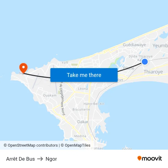 Arrêt De Bus to Ngor map