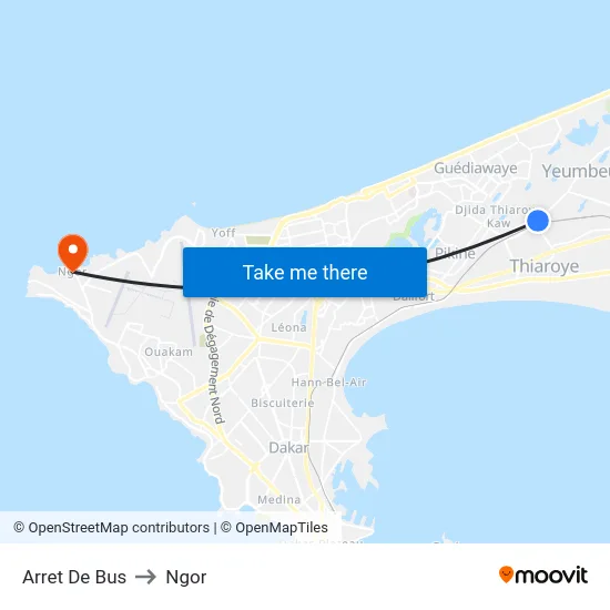 Arret De Bus to Ngor map