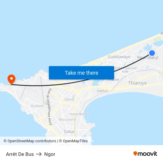 Arrêt De Bus to Ngor map