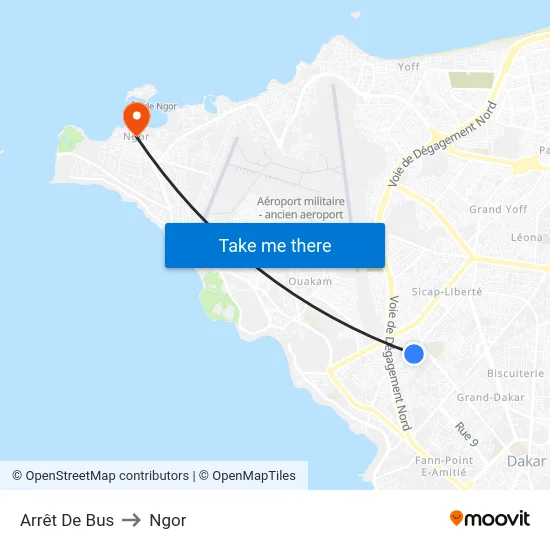 Arrêt De Bus to Ngor map