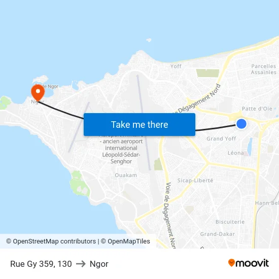 Rue Gy 359, 130 to Ngor map