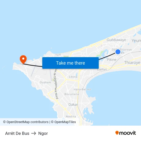 Arrêt De Bus to Ngor map