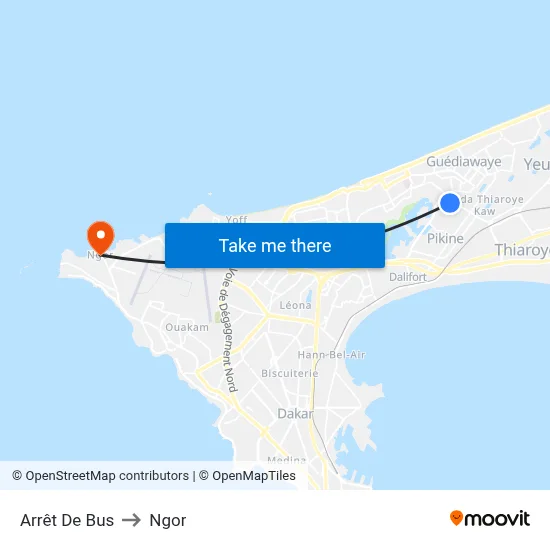 Arrêt De Bus to Ngor map