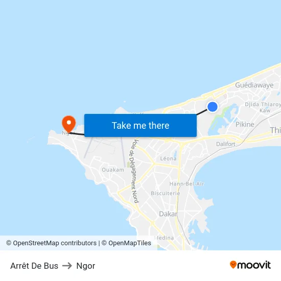 Arrêt De Bus to Ngor map
