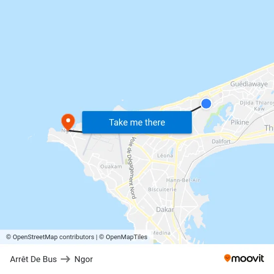 Arrêt De Bus to Ngor map