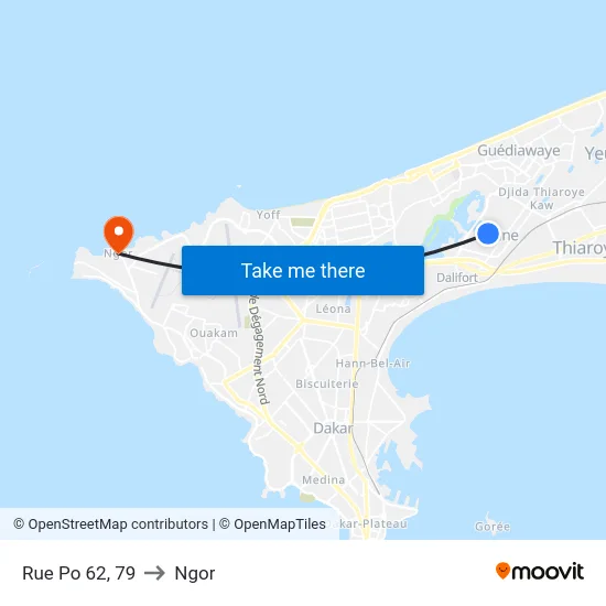 Rue Po 62, 79 to Ngor map