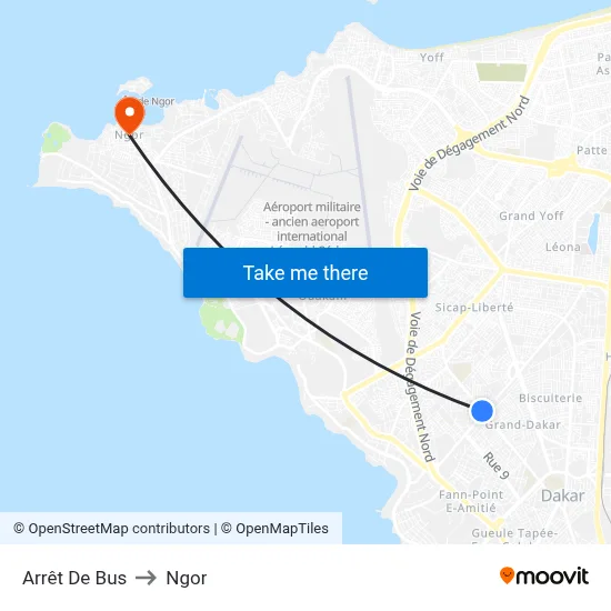 Arrêt De Bus to Ngor map