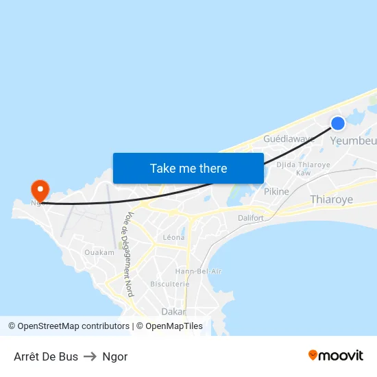Arrêt De Bus to Ngor map