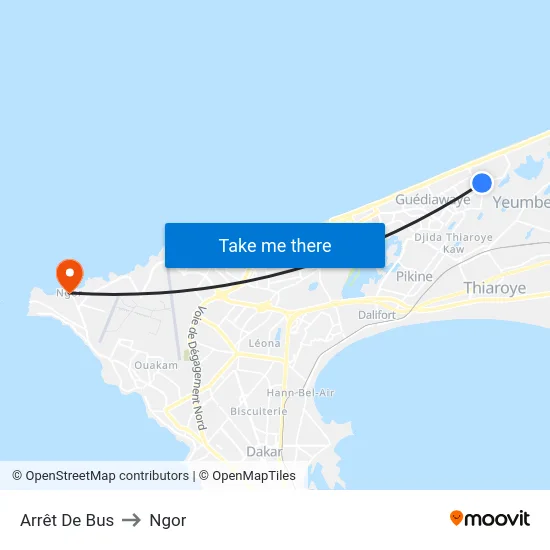 Arrêt De Bus to Ngor map