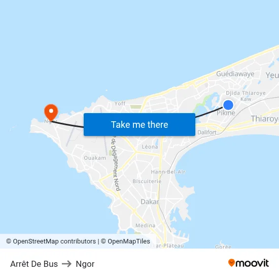 Arrêt De Bus to Ngor map