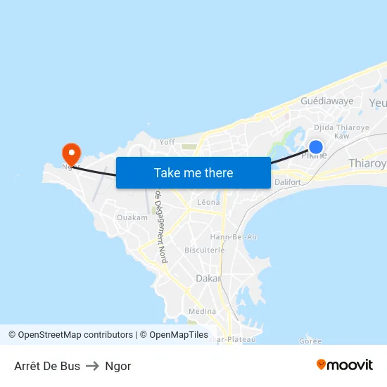 Arrêt De Bus to Ngor map