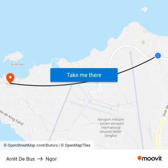 Arrêt De Bus to Ngor map