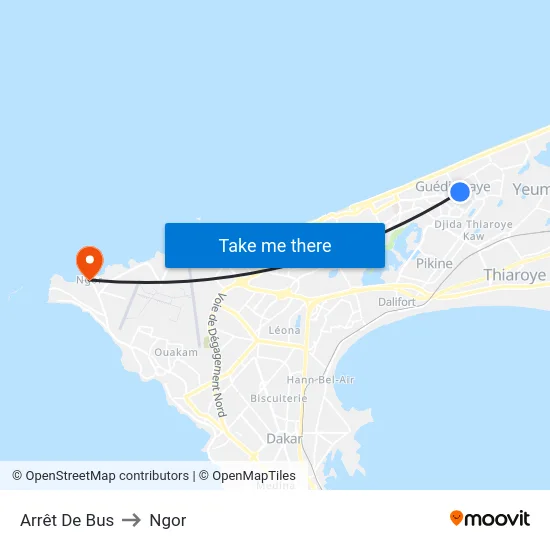 Arrêt De Bus to Ngor map