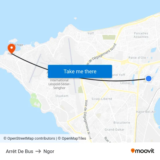 Arrêt De Bus to Ngor map