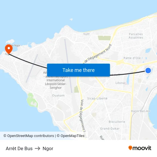 Arrêt De Bus to Ngor map