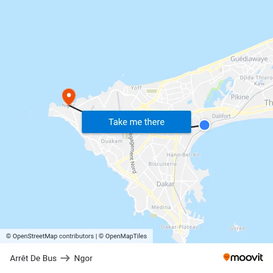 Arrêt De Bus to Ngor map
