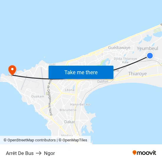 Arrêt De Bus to Ngor map