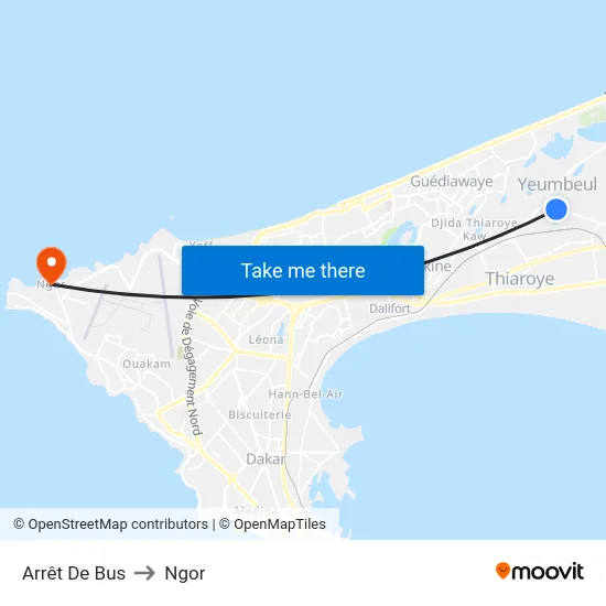 Arrêt De Bus to Ngor map