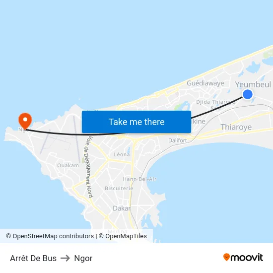 Arrêt De Bus to Ngor map