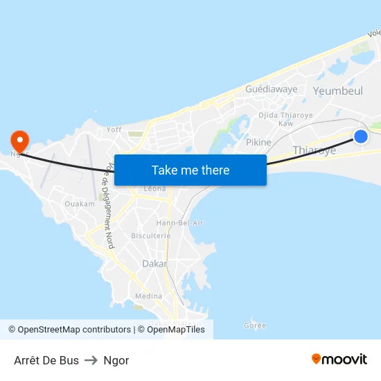 Arrêt De Bus to Ngor map