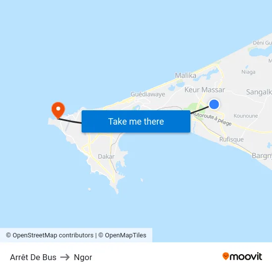 Arrêt De Bus to Ngor map