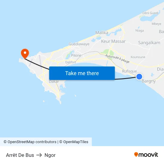 Arrêt De Bus to Ngor map