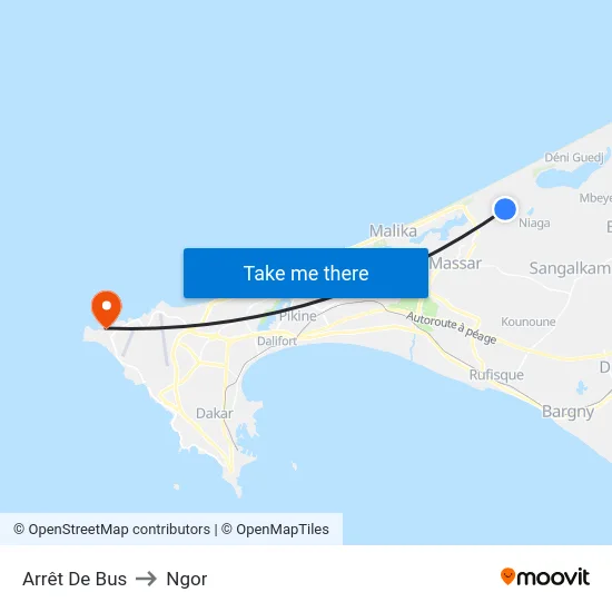Arrêt De Bus to Ngor map