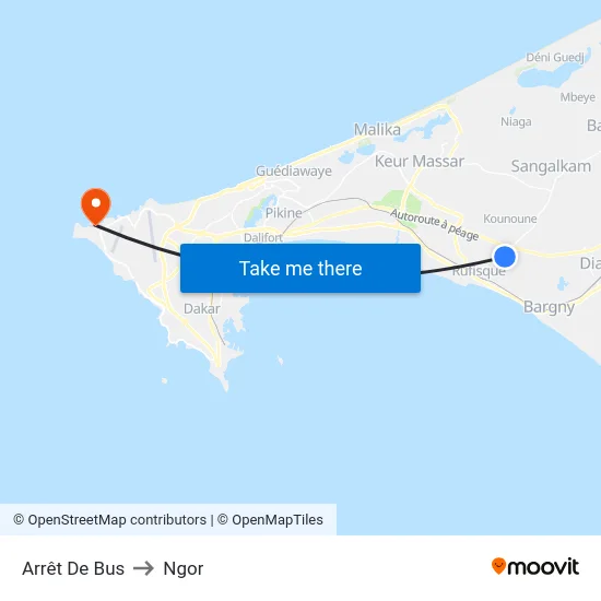 Arrêt De Bus to Ngor map