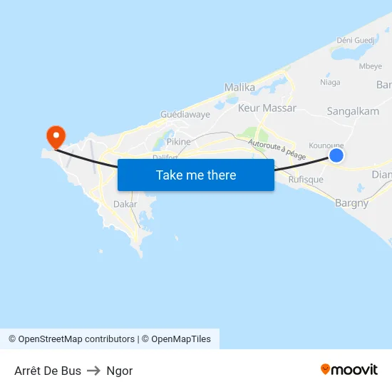 Arrêt De Bus to Ngor map