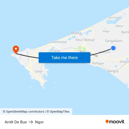 Arrêt De Bus to Ngor map