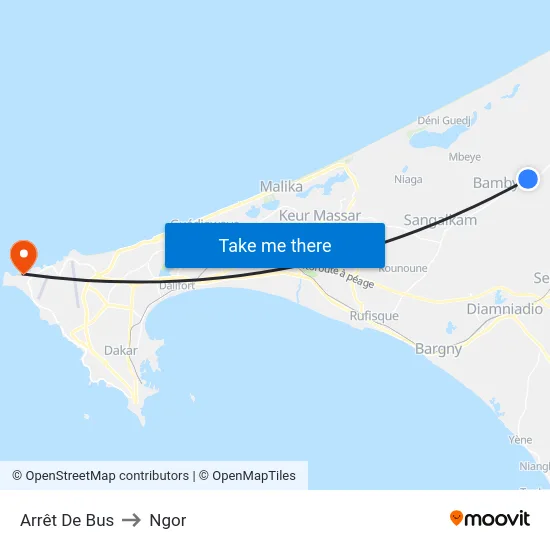 Arrêt De Bus to Ngor map
