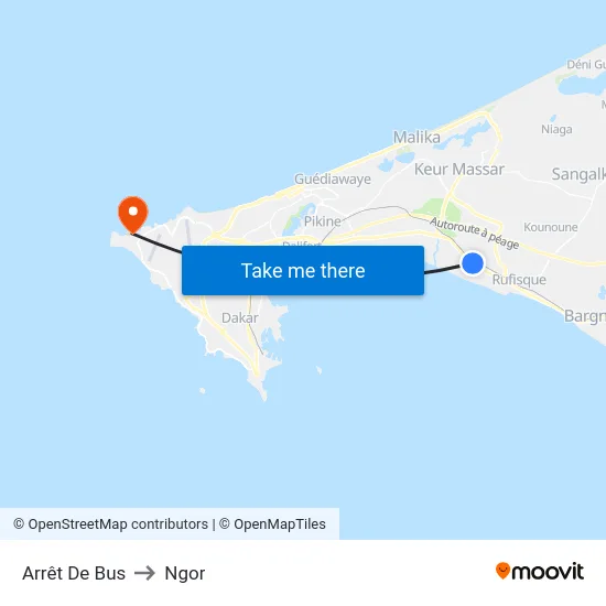 Arrêt De Bus to Ngor map